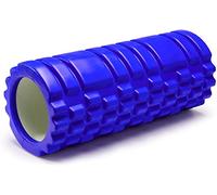 Rodillo de Espuma Sandalfon para Terapia y Ejercicios musculares para Masaje Muscular. Rodillo de Pilates y Yoga 33 X 14cm, Punto de activación, Rodillo de Yoga (AZUL)