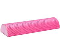 Rodillo de espuma semicircular, eje de ejercicio de espalda EVA, columnas de yoga, para actividades físicas, masaje muscular (rosa)