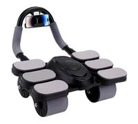 Rodillo de fábrica de vientre | Máquina de trabajo de rueda abdominal | Equipo de entrenamiento de núcleo de rueda abdominal de cuatro ruedas para mujeres y hombres