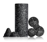 Rodillo de fitness para fascia, juego de 5 unidades, bola de fascia, bola de espuma Blackroll con bola de fascia, rollo de fascia pequeño y doble punto gatillo para yoga, entrenamiento de fascia