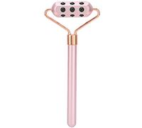 Rodillo de Germanio, Rodillo de Masaje Adelgazante Facial Manual 18 Germanio para Masajeador para la Cara(rosado)