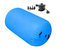 Rodillo de gimnasia inflable, entrenador de resorte de espalda inflable con bomba de tumbling para práctica de equilibrio, yoga, animadoras, gimnasio, baile, fitness en casa