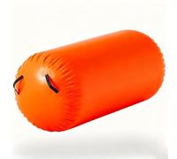 Rodillo de Gimnasia Inflable Rodillo De Salto Mano para Espalda 60 70 80 90 100 Cm, Barril Aire Doméstico con Mango para Ejercicios Flexiones hacia Atrás, Carga 200 Kg(Orange,Dia 80cm/2.6ft)