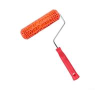 Rodillo de grabado en relieve para pared texturizada, herramienta de plantilla decorativa con goma de alta dureza para efectos artísticos en paredes, muebles, suelos, naranja, 32 x 17,5 x 5 cm (A)