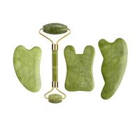 Rodillo de jade, juego de masaje Gua Sha, tabla Guasha, peine, raspador de gouache, herramientas for spa corporal, faciales, antienvejecimiento y lifting.(Type 21)