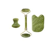 Rodillo de jade, juego de masaje Gua Sha, tabla Guasha, peine, raspador de gouache, herramientas for spa corporal, faciales, antienvejecimiento y lifting.(Type 05)