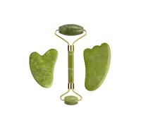 Rodillo de jade, juego de masaje Gua Sha, tabla Guasha, peine, raspador de gouache, herramientas for spa corporal, faciales, antienvejecimiento y lifting.(Type 18)
