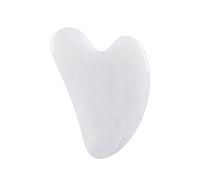 Rodillo De Jade Rosa Natural Para Masaje Facial, Tabla De Gua Sha, Masajeador De Jade Con Piedra De Cristal, Raspado Corporal Para Ojos, 1 Uds.,Blanco