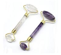 Rodillo de jade soldado, rodillo facial de doble cuello, masajeador reductor, antienvejecimiento, rodillo de jade (2 unidades)