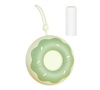 Rodillo de limpieza portátil en forma de donut, rodillo de depilación de animales, adecuado para ropa, muebles, alfombras, diseño ligero, portátil, cama de futón, para viajes en coche, wi