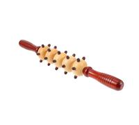 Rodillo de Madera de Cinco Masaje Ruedas Abdominal para Masaje Corporal | Madera Pulida sin Rebabas, Uso en Yoga y Ejercicio, Ayuda a Aliviar Fatiga Muscular