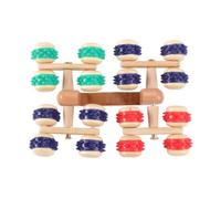 Rodillo de Mano Corporal de Madera y Silicona para Hombros y Brazos | Masajeador Corporal de Rodillos, Uso en Casa o Descanso en Oficina, Forma Redonda para Autocuidado Color Aleatorio