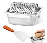 Rodillo de mantequilla de acero inoxidable 304 con espátula, dispensador de mantequilla de 1 L con soporte, dispensador de mantequilla para pan, distribuidor de mantequilla duradero, para negocios