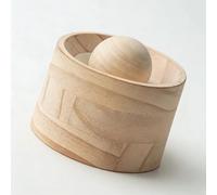 Rodillo de masa de madera maciza para envolturas uniformes de 10 cm | Control uniforme de grosor, construcción de madera maciza, técnica de rollo fácil, 10 cm de diámetro