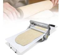 Rodillo de masa manual de acero inoxidable, grosor ajustable para pizza perfecta, corteza de dulce y masa de pastelería, compacta y fácil de usar