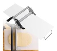 Rodillo de masa manual plegable, hoja de encimera de acero inoxidable, grosor ajustable para panadería, hojaldre de panadería, diseño que ahorra espacio