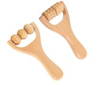 Rodillo de masaje,2 piezas Masajeador Manual,masajeador de madera,rodillo muscular Rodillo de Masaje con Mango,para relajar muslos,piernas,manos,músculos de cuerpo completo