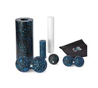 Rodillo de Masaje C4B EPP, Rodillo Espuma Dureza Media,7 Piezas Fascia Set, Rodillos de Masaje y Bolas un Entrenamiento Eficaz Tejido Muscular, In olsa Gimnasio de Nylon, Rodillo Masaje Espalda