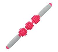 Rodillo de Masaje Corporal, Cómodo de Usar el Rodillo de Masaje Alivia los Síntomas de Rigidez Durable para Uso Diario para Manos, Piernas para Cuello, Hombro para Uso en la Oficina(Rosa roja)