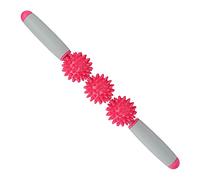 Rodillo de masaje corporal, rodillo de masaje no fácil de deformar para personas que trabajan a menudo delante del ordenador para oficina, estudio para el hogar (rosa roja)