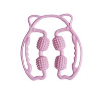 Rodillo de masaje de 4 ruedas, rodillo de espuma de yoga de silicona suave para relajación muscular y ejercicio, varita de masaje circular para abrazadera de piernas