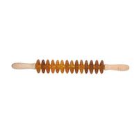 Rodillo de Masaje de Fascia de Madera, Relajación Muscular, 49 Cm de Longitud, Promueve la Circulación, Rodillo de Masaje de Madera para Piernas para el Hogar (YELLOW)