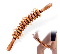 Rodillo de masaje de madera, rodillo de masaje para fascia, rodillo de masaje con mango, rodillo de masaje para fascia de madera de haya, para relajación muscular, moldear el cuerpo, drenaje linfático
