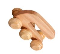 Rodillo de masaje de mano, masajeador muscular manual de madera, herramienta de masaje de diseño multiconvexo para cuello, cara, espalda y piernas