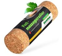 Rodillo de masaje de pies de corcho 160 x 50 mm para masaje y entrenamiento | Rodillo de corcho ergonómico para masajear las plantas de los pies y estimular la fascia