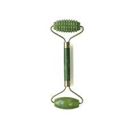 Rodillo de masaje facial Cabezas dobles/individuales Jade Stone Massager Face Neck Chin Lifting Tools Relajación de la piel del cuerpo Rodillo de terapia delgada 2heads