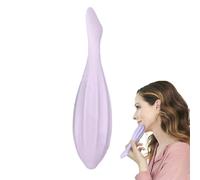 Rodillo de masaje facial de silicona, herramienta de masaje facial, formas de cuerpo y cara, palo de masaje facial que reduce el cansancio y el cuerpo relajante masajeador facial suave (rosa)