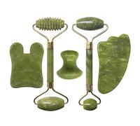 Rodillo de masaje facial Gua Sha Junta de doble cabezas Jade Stone Jade Roller Gouache,Tipo 02