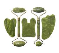 Rodillo de masaje facial Gua Sha Junta de doble cabezas Jade Stone Jade Roller Gouache,Tipo 03