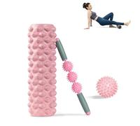 Rodillo de masaje muscular 3 en 1 Kit para entrenamiento miofascial Foam Roller con palo y bola masaje pies Alivia tensión muscular