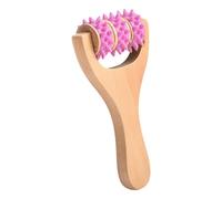 Rodillo de masaje muscular de madera natural para alivio de tejidos, herramienta portátil de recuperación corporal para gimnasio y viajes, rodillo de masaje de madera