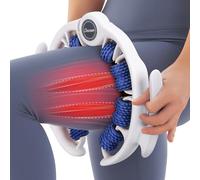 Rodillo de masaje para celulitis circular para piernas, herramienta de | Rodillo desmontable 2 en 1 con 14 rodillos de 360° para celulitis linfática, abrazadera para piernas y lipedema