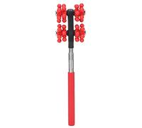 Rodillo de masaje telescópico, mango de goma suave de longitud ajustable, rodillo rascador de espalda Manual giratorio de 360 °, aproximadamente 8,86-18,11 pulgadas(rojo)