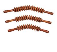Rodillo de palo de masaje de madera for drenaje linfático de celulitis herramientas de masaje de autoterapia Manual de madera for tejido profundo muscular 1 Uds (Color : Coffee-14 Rounds)