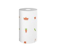 Rodillo de Papel de Cocina, 50 Piezas de Toallas de Papel Secas y Húmedas de Poliéster de un Uso para Cocina, Muebles, Platos, Palillos, Limpieza del Hogar