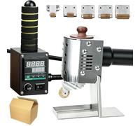 Rodillo de pegamento caliente de 150W, temperatura ajustable de 50°C a 220°C, aplicador de adhesivo industrial, máquina adhesiva for embalaje de tela y pegado de cuero(150ml)