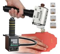 Rodillo de pegamento termofusible con 4 rodillos de pegamento, dispensador de adhesivo de mano, temperatura ajustable de 50 a 220 °C para cuero y embalaje