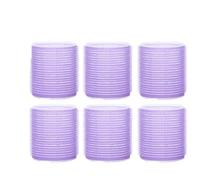 Rodillo de pelo, 6 rulos autoadhesivos for el cabello, con agarre, for flequillo, pinzas for el cabello, peines, herramientas for rizar el cabello.(Purple)