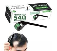 Rodillo de pelo para cuero cabelludo y barba, 540 agujas de aleación de titanio de 0,5 mm, reduce la caída del cabello, estimula los folículos pilosos, seguro y eficaz, lo mejor para el crecimiento