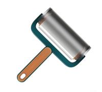 Rodillo de pelusa con 12 rollos de recambio y mango ergonómico para mascotas para eliminar el polvo y pelusas de ropa, sofás y textiles para el hogar (rosa-morado)