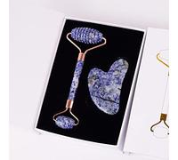Rodillo de piedra natural Gua Sha juego de herramientas de masaje, 2 PC y caja