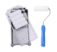 Rodillo de pintura de espuma Mister Rui de 4 pulgadas, paquete de 8, rodillo de pintura peque o, bandeja para rodillo de pintura de espuma de alt