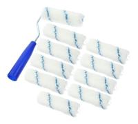 Rodillo de Pintura Manual con Funda de Espuma, Juego para Paredes | Plástico, Cambio Rápido de Fundas, Retoques Limpios, para Zócalos y Paredes Interiores
