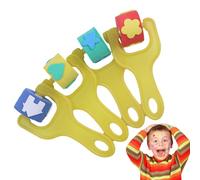 Rodillo De Pintura Para Niños: 4 Herramientas De Arte, Estampadores De Esponja De Espuma, Juego De Pintura Creativa Con Diseño Reutilizable Para Actividades De Colorear Sin Desorden | Materiales De Ma