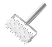 Rodillo de pizza de acero inoxidable - 8,27 x 5,83 pulgadas, Docker de masa de pizza de larga duración | Rodillo con puntas para galletas, hogar, pastel y mantequilla