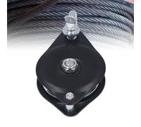 Rodillo de polea simple de alta resistencia, bloque de arrastre para grúa de elevación de carga de 0,5 T, polea de cabeza única de acero aleado con gancho de rodamiento para